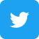 The twitter logo displayed in the footer on a blue background.