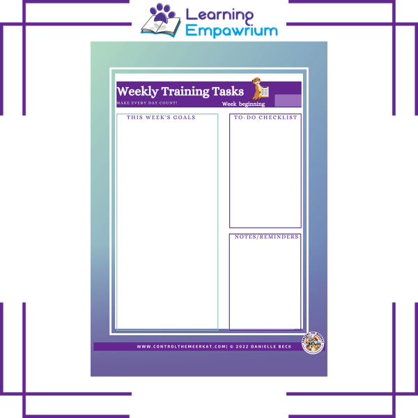 Weekly training tool - learningempire.
