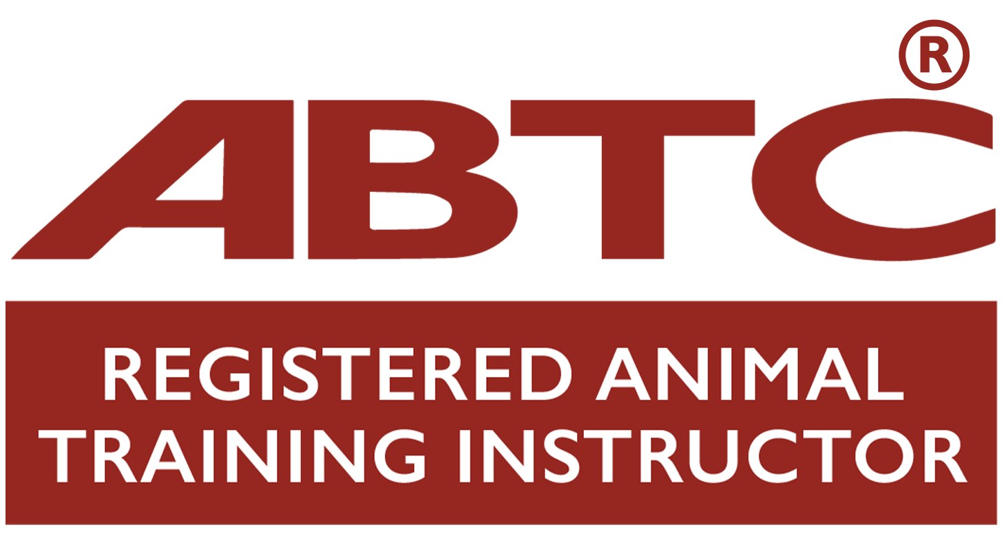 A red rectangular badge with text "REGISTERED ANIMAL TRAINING INSTRUCTOR" in white capital letters.